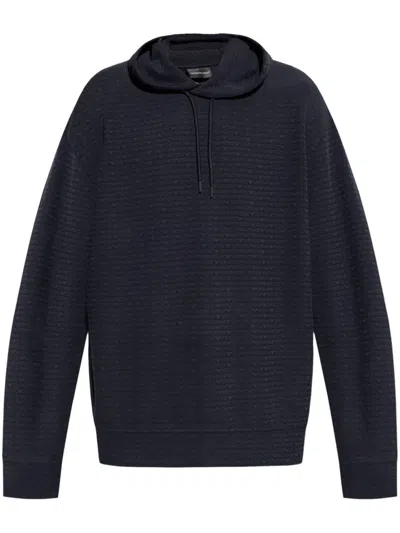 Emporio Armani Men's Allover Logo Hoodie