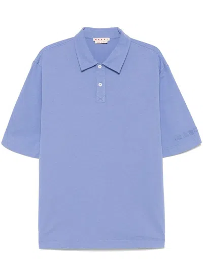 Marni Oversized Cotton Jersey Polo Shirt