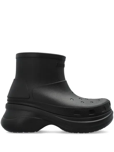 Balenciaga Black Crocs Edition Rubber Boots