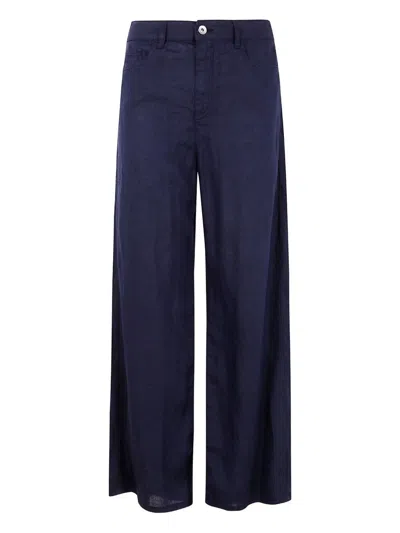 Shop Emporio Armani Linen Trousers