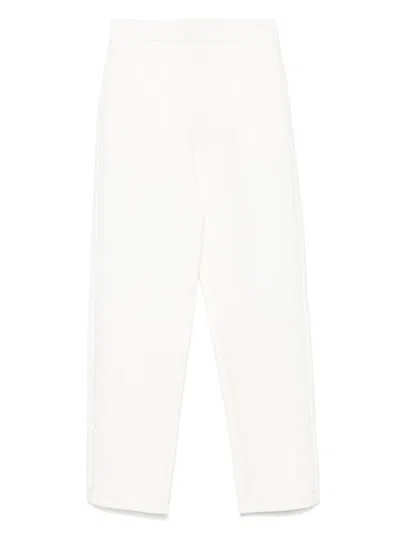 Emporio Armani Cotton Trousers With Ankle Zips And Side Slits