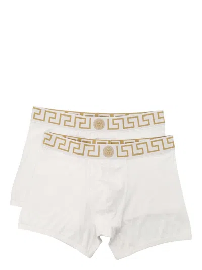 Versace Two-pack White Greca Border Boxer Briefs