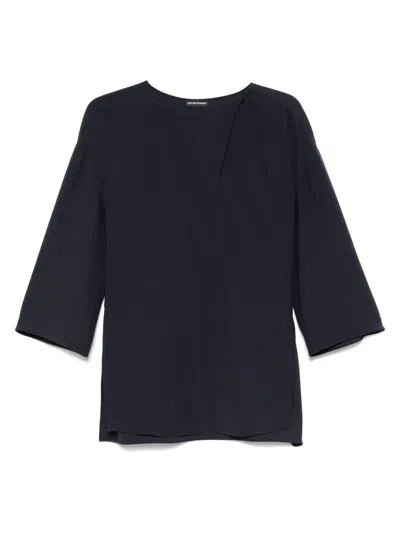 Emporio Armani Asv Recycled Cashmere Jumper With Kimono Sleeves
