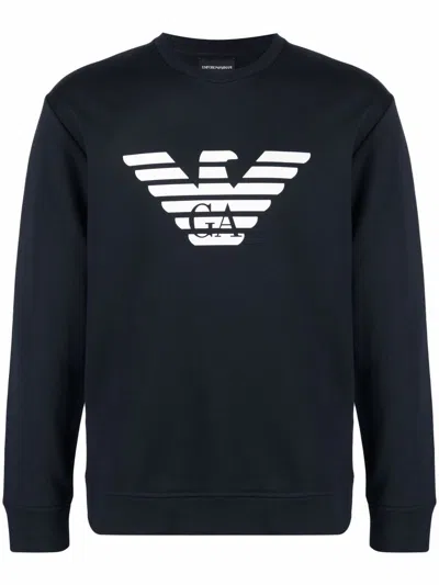 Emporio Armani Cotton Blend Crewneck Sweatshirt