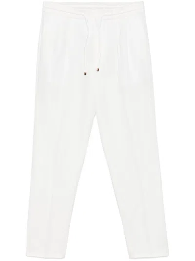 Brunello Cucinelli Linen Blend Drawstring Trousers