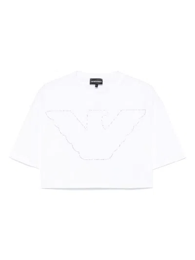 Emporio Armani Logo Cropped Cotton T-shirt With Crew Neck