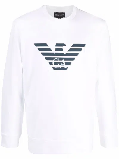 Emporio Armani Logo Print Long-sleeved Sweatshirt