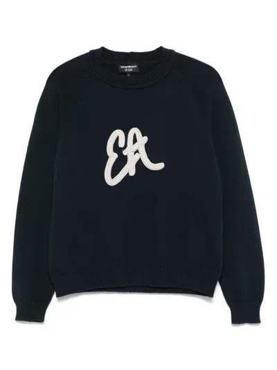 Emporio Armani Women's Sweater With Maxi Ea Icon Logo