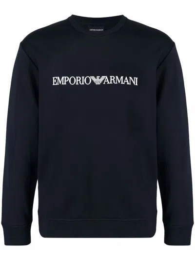 Emporio Armani Cotton Blend Crewneck Sweatshirt