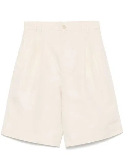Filippa K Beige Linen And Cotton Blend Shorts