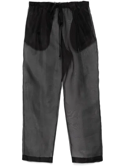 Khaite Trenton Silk Organza Sheer Pants