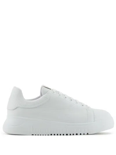 Emporio Armani Cruelty Free Leather Sneakers