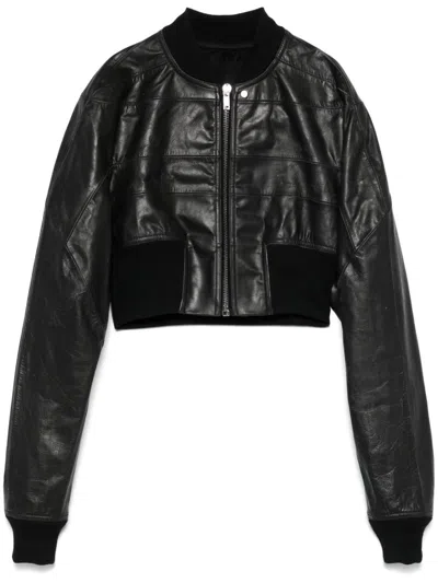 Rick Owens Long-sleeved Leather Jacket