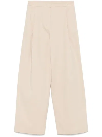 Emporio Armani Wide Leg Trousers With Elasticated Waistband And Slits