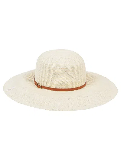 Borsalino Wide Brim Straw Hat With Woven Texture