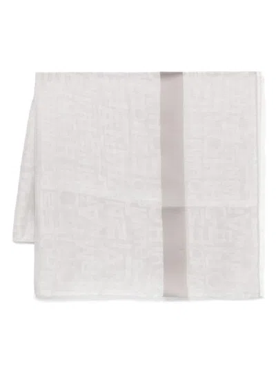 Emporio Armani Monogram Pattern Stole With Lurex Detailing