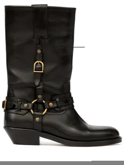Isabel Marant Knee-high Leather Boots With Buckle Detail