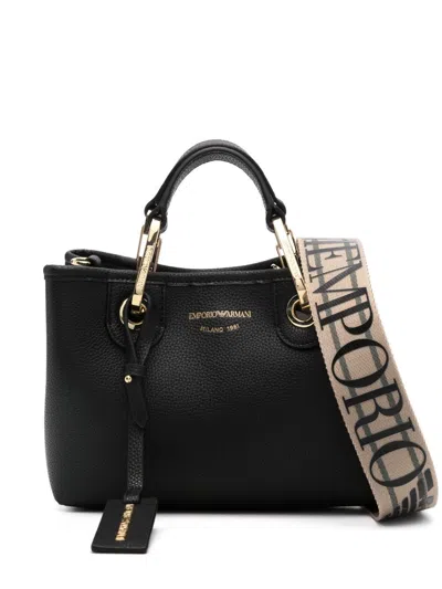 Emporio Armani Myea Black Shopper Bag With Pouch