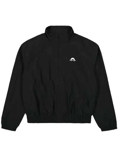 Marine Serre Moon Nylon Track Jacket In Black