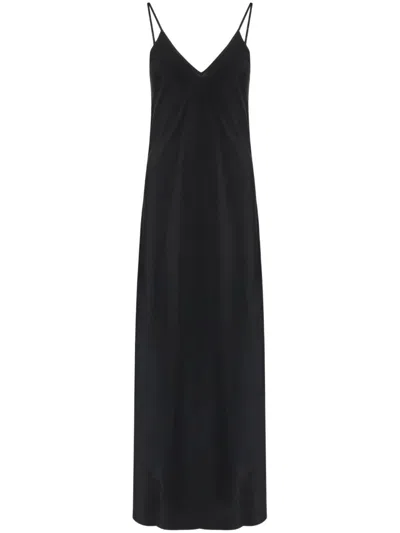 Mm6 Maison Margiela Mm6 By Maison Margiela Three Way Silk Dress With Deep V-neckline