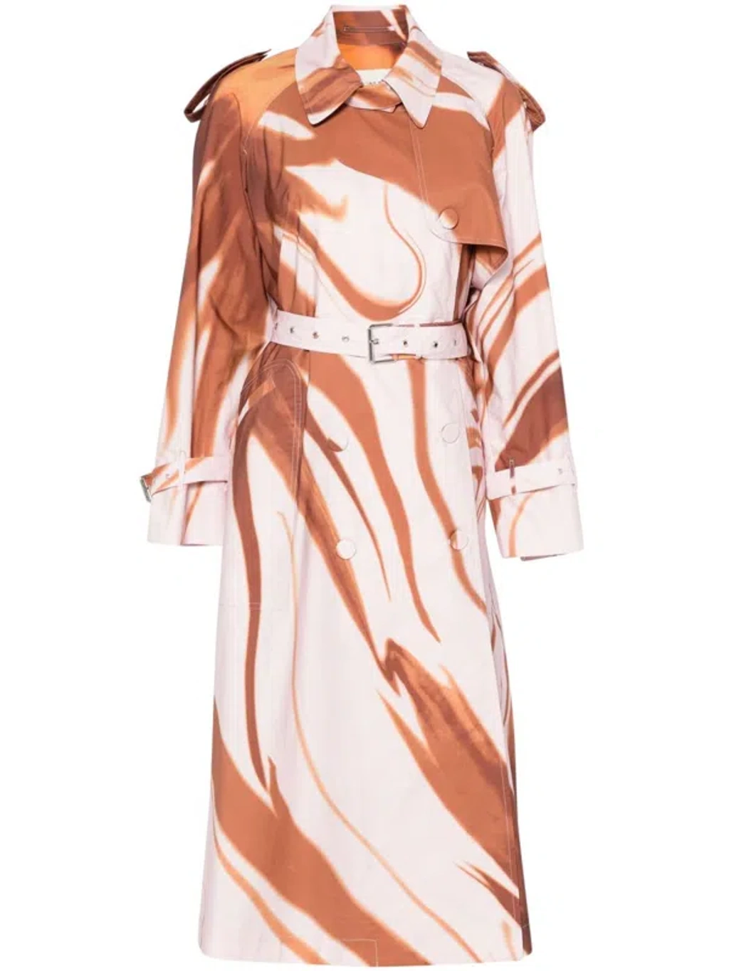Dries Van Noten Risto Printed Cotton Trench Coat | ModeSens