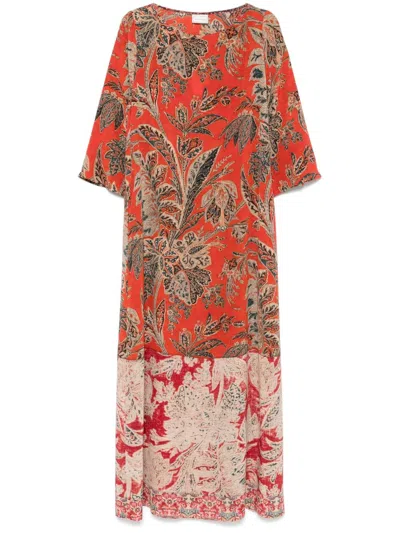 Pierre-louis Mascia Pierre Louis Mascia Printed Silk Maxi Dress