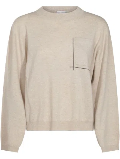 Brunello Cucinelli Silk And Wool Blended Sweater