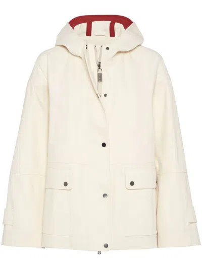 Brunello Cucinelli Hooded Canvas Waterproof Jacket