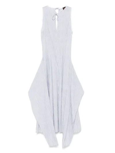 Loewe Striped Keyhole Tie-front Dress