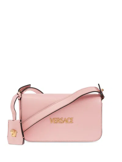 Versace Tag Foldover Top Mini Shoulder Bag
