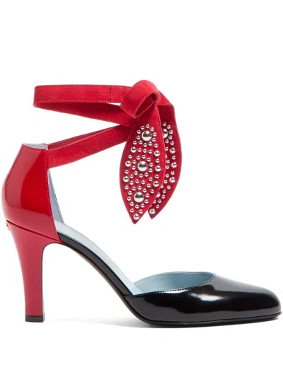 Valentino Garavani Foliefoliage Sandal With Color-block Design And Beaded Accents
