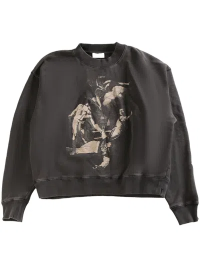 Off-white Off White Printed Cotton Sweatshirt
