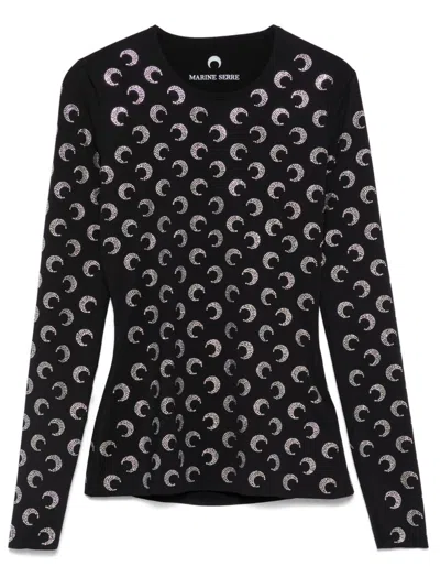 Marine Serre Moon Rhinestone-embellished Top