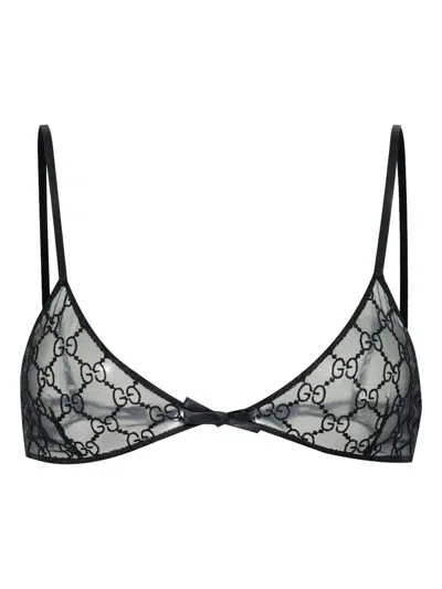 Gucci Embroidered Tulle Bra
