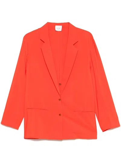 Alysi Silk Blend Single-breasted Blazer Jacket