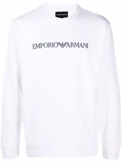 Emporio Armani Logo Print Long-sleeved Sweatshirt