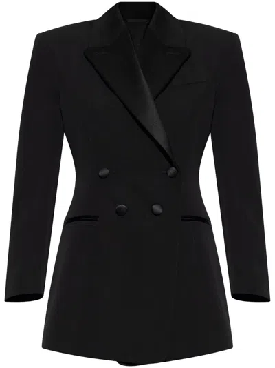 Givenchy Double-breasted Silk-blend Satin-trimmed Wool-twill Blazer