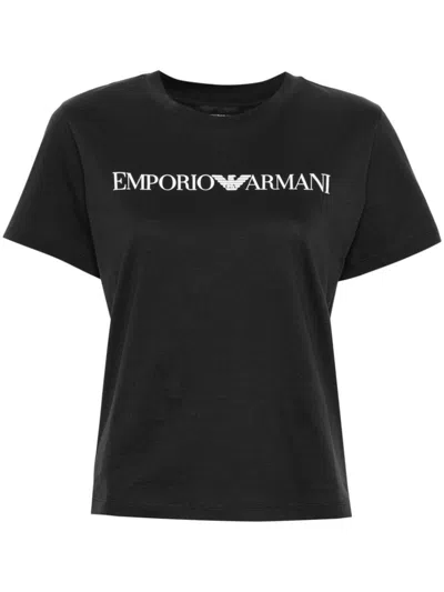 Shop Emporio Armani Logo Cotton T-shirt