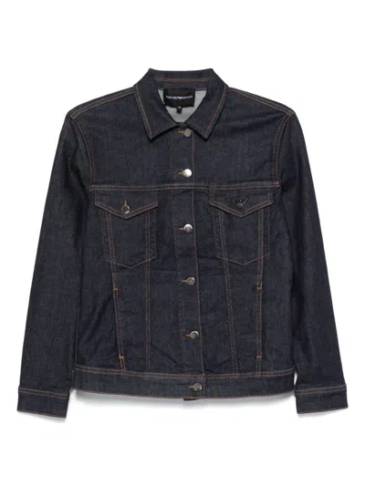 Emporio Armani Cotton Denim Jacket With Buttoned Cuffs