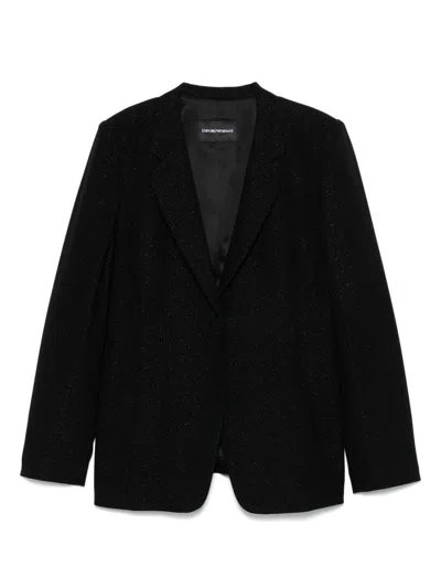 Emporio Armani Single-breasted Blazer Jacket Glitter Finish