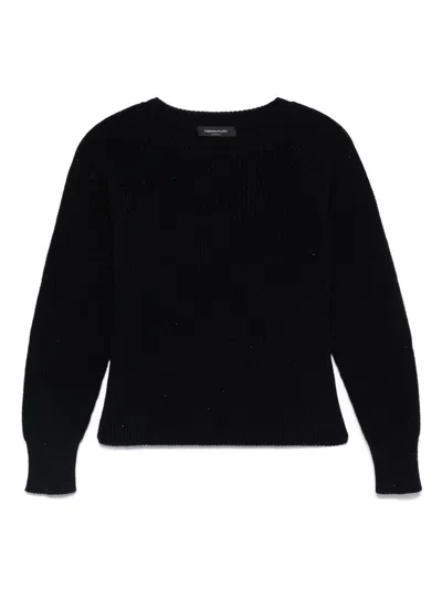 Fabiana Filippi Ribbed Crewneck Sweater With Fitted Cuffs