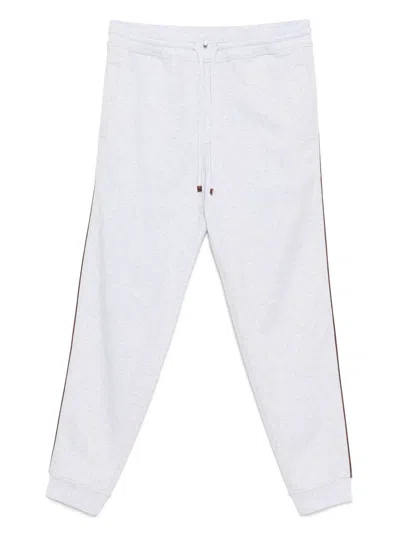 Brunello Cucinelli Cotton Sweatpants With Side Stripe Detail