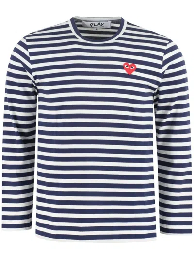 Comme Des Garçons Play Striped Long-sleeved T-shirt