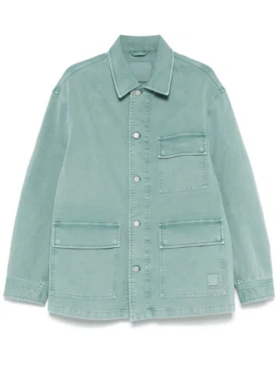 Emporio Armani Asv Vintage-look Comfort Cotton Canneté Jacket