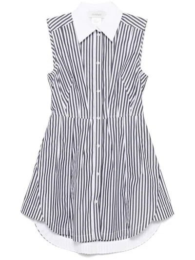 Sportmax Blackwhite Striped Mini Dress
