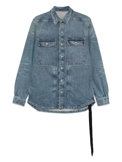 Rick Owens Drkshdw Collared Jacket Shirt Two Front Pockets
