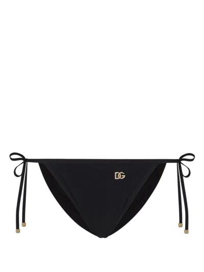 Dolce & Gabbana Logo-plaque Side-tie Bikini Bottom