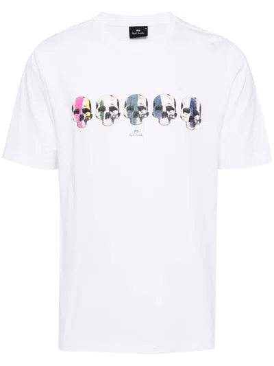 Ps By Paul Smith Ps Paul Smith Multi Skull Cotton T-shirt