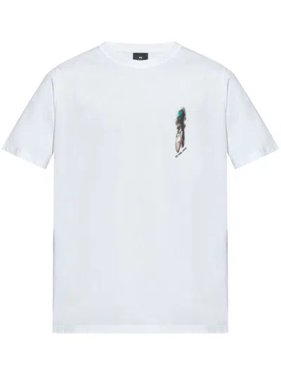 Ps By Paul Smith Cyclist Silhouette Cotton T Shirt
