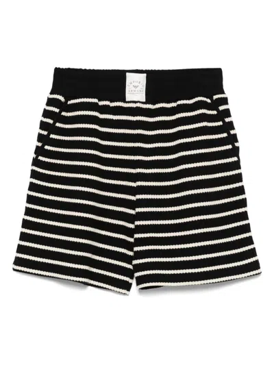 Emporio Armani Ribbed Texture Elasticated Waistband Shorts